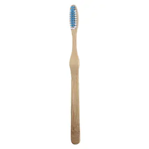 天然100% 生分解性木製ブラシエコ再利用可能なラウンドハンドル竹歯ブラシホテル用使い捨て歯ブラシ