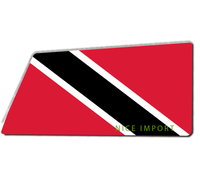 Tapis de sol d'intérieur avec drapeau de Trinité-et-Tobago, tapis de bienvenue pour entrée, tapis de bienvenue extérieur, tapis de sol à profil bas pour entrée et patio