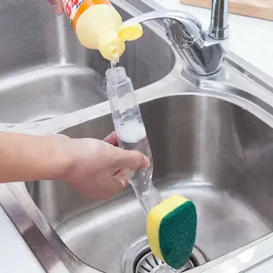 रसोई की सफाई ब्रश स्क्रबर रसोई की सफाई के बर्तन सहायक उपकरण बर्तन धोने के उपकरण सफाई साबुन डिस्पेंसर हैंडल