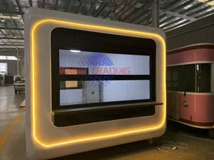 Customized Aluminum Fiberglass Square Food Trailer Coffee Food Truck Fully Equipped Stainless Steel <b>Frame</b> Mobile Kitchen - Product Image 2