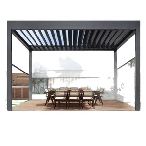Pavillon électrique intelligent en alliage d'aluminium pour <span class=keywords><strong>l</strong></span>'extérieur Villa Garden Sunshine Room Shading Rain Stores Facilement Assemblé Windproof - Product Image 2