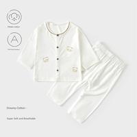 Conjunto de Ropa para Bebé Popular, Transpirable, de Algodón Ultrafino, Conjunto de Camiseta y Pantalones Finos para el Hogar