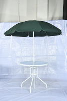 Ensemble de meubles de jardin de style méditerranéen personnalisé, parasol, table et chaises de café en verre trempé pour terrasse et salle à manger