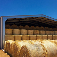 Abri de voiture et hangar préfabriqué en acier sur mesure, isolé, avec design de ferme
