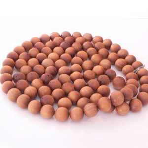 Chapelet en bois de santal naturel, perles de méditation artisanales, collier de prière, accessoire de yoga, Riddhi Siddhi, écologique - Product Image 1