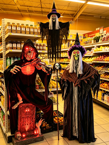 YIZE DISPLAY Décorations d'Halloween Fantômes Chevauchants avec Structure Intérieure en Fer Métallique, Conception Durable, Logo Personnalisable Disponible - Product Image 6