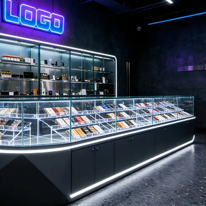 Vitrina Moderna de Vidrio con Iluminación LED para Exhibición de Cigarrillos en Tiendas Minoristas y Centros Comerciales - Product Image 1
