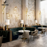 Hotel-Möbellieferant Kommerzielle Moderne Sektionale Sofa-Sitzgruppe Halbrunde Kreisförmige Essens-Sitzgruppe Restaurant-Sitzgruppen-Sets