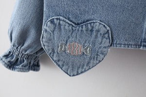 เสื้อผ้าเด็กขายส่ง ชุดเดรสเด็กแบบใหม่ 2 ชิ้น ชุดเซ็ตเสื้อโค้ทผ้าเดนิมและกระโปรงบัลเลต์ - Product Image 5