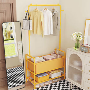 Perchero de pie para ropa, organizador de almacenamiento moderno para dormitorio, diseño rectangular que ahorra espacio - Product Image 5