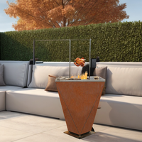 Foyer en acier Corten de BBQ enduit de poudre de style moderne caractéristique extérieure durable et élégante