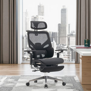 Silla ejecutiva de malla con altura ajustable, marco de aluminio 5D, reposacabezas ajustable y reposabrazos, silla ergonómica de oficina - Product Image 1