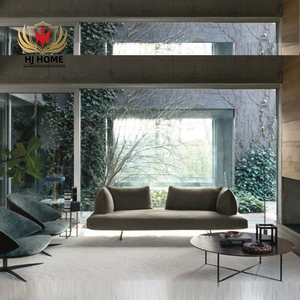 HJ HOME Luxury Lovely Day Sofá de 3 plazas Juego de sofá italiano de terciopelo del diseñador Marc Sadler con respaldo extraíble para el hogar del hotel - Product Image 4