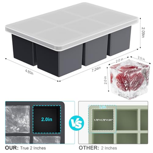 Moule à glaçons en silicone pour congélateur, idéal pour la conservation des aliments - Vente en gros - Product Image 3