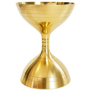 Lampe à huile traditionnelle indienne décorative en laiton Akhand Deep Jyot Diya, faite à la main, hauteur 16 cm, diamètre 9,5 cm, pour la salle de prière Mandir - Product Image 1