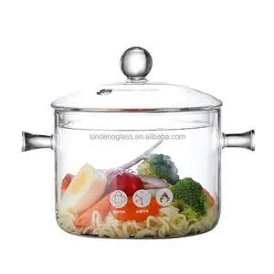 Batterie de cuisine faite à la main en verre Borosilicate résistant à la chaleur