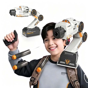 MILI Nuevo Juguete Inteligente Vestible, Pistola Mecha con Sensor de Movimiento en la Cabeza, Funciona con Batería, DIY RC, Lanzador de Dardos de Espuma EVA, Batalla Interactiva para Niños - Product Image 1