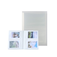 Vente chaude 3 pouces liant clair Album Photo Mini Kpop Style PP matériel avec 2 porte-cartes de poche et Logo imprimé