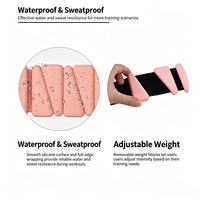 Poids de poignet triangulaires unisexes en silicone durable et inodore avec sangle Velcro réglable pour le yoga, le Pilates et l'entraînement de force