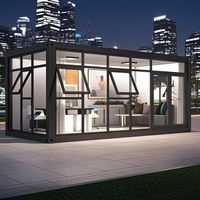 Conception de petite maison conteneur préfabriquée à double couche, étanche et durable, pour hôtel ou bureau