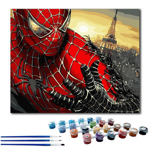 40x50cm Décoration intérieure Peinture numérique par numéros DIY Cadeau <span class=keywords><strong>de</strong></span> Noël DIY peinture par numéros <span class=keywords><strong>spiderman</strong></span> pour adultes débutants - Product Image 1