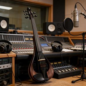 Violín Eléctrico de 5 Cuerdas de la <span class=keywords><strong>Mejor</strong></span> Calidad y Sonido Electroacústico, Tonos Ricos y Completos para Grabación y Interpretación - Product Image 3