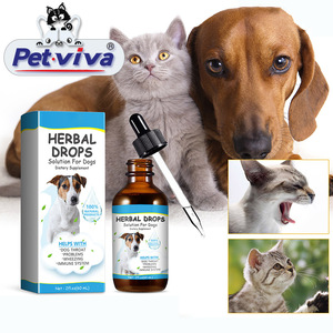 100% Natural Pet Herbal <strong>Cough</strong> Drops for Dogs Cats Liquid Herbal Respiratory Immune <strong>Throat</strong> Soothing Drops Dietary Food Supplement