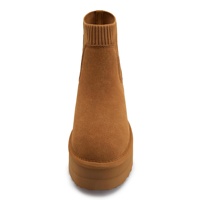 YL-1274 Bottes de Neige d'Hiver Marron Chaudes Antidérapantes Fourrées pour Femmes, Vente en Gros