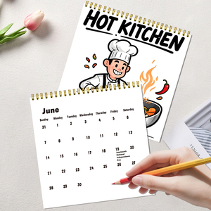 Custom OEM Coiling Spiral Binding Full Color Standing Promotional Desk Calendar Printing