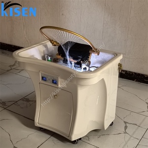 Kisen Connect Évier mobile pour lavage de cheveux en salon, avec tuyaux d'alimentation en eau, bac de lavage et fonction spa capillaire, en promotion - Product Image 5