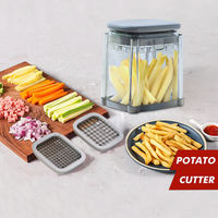 Multifunctionele Handmatige Keuken Frietjes Chips Cutter Snijmachine Chopper Groentegereedschapssnijder Fruitsalade Snijder