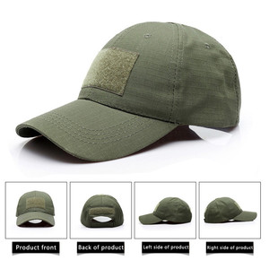 Muhan – casquette de Baseball réglable unisexe personnalisée, casquette de sport vert armée - Product Image 4