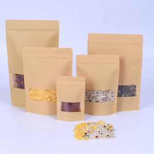 Écologique Personnalisé Imprimé Ziplock Pochette En Papier Kraft ~ - Product Image 2