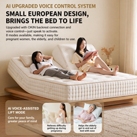 Matelas intelligent réglable avec commande vocale IA, lit ergonomique à gravité zéro pour un sommeil confortable, soutien du dos