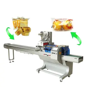 Nuevo modelo de máquina de embalaje de pan árabe personalizada, máquina de embalaje de almohada de Mango, línea de embalaje de alimentación automática de pan