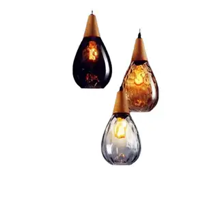 इनडोर आधुनिक ग्लास लटकन रोशनी पानी ड्रॉप Lampshade लटकन दीपक छत फांसी दीपक के लिए रसोई स्थिरता कैफे बार भोजन