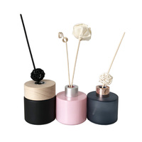 Vente en gros de flacons diffuseurs de 100 ml, emballage pour diffuseur, flacon en verre noir mat de 100 ml, flacon diffuseur d'arômes à bâtonnets