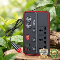 Convertisseur de puissance pour voiture 150W avec double USB et double Type-C, prise allume-cigare à charge rapide QC3.0 PD, affichage numérique de la tension
