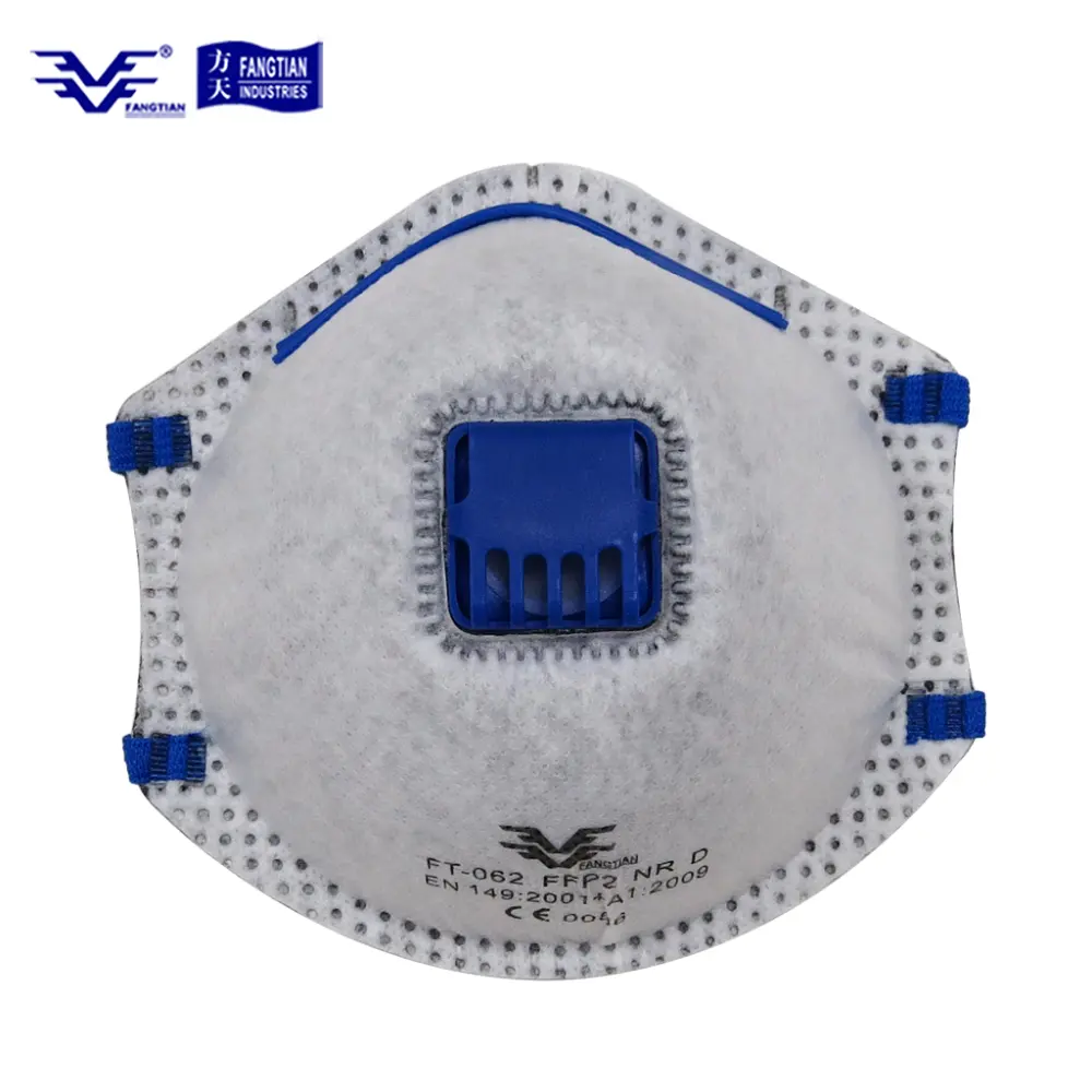 High quality industrial activated carbon Disposable FFP2 dust mask with valve and CE