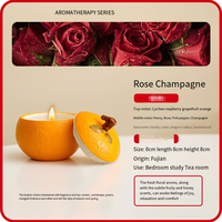 Orangen-Aromatherapie-Kerze für Innenräume Langanhaltend Heim Schlafzimmer Licht Aroma Niedrige Temperatur Orangen-Aroma-Kerze
