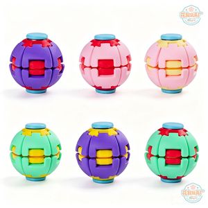 Juguete de frutas impreso en 3D para la punta de los dedos, juguete de mesa flexible para aliviar el estrés, bola giratoria con resorte - Product Image 5