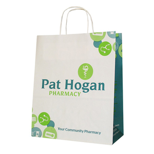 genéricos locales farmacia médica enfermedad plana/retorcido de portador blanco bolsas de papel Kraft para la medicina - Product Image 3