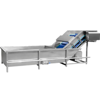 Hoge kwaliteit, hoge efficiëntie, milieuvriendelijke wasrolborstelmachine voor het reinigen van fruit, groenten & tarwe, bovenaan de BYFW-model.