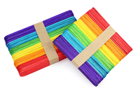 Bâtonnets de glace en bois colorés avec Logo imprimé, 93mm, 114mm