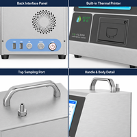 Compteur de particules laser portable KQ-4128B 100L/min 10µm 6 canaux ISO 14644 Testeur de poussière pour salle blanche GMP