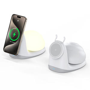Cargador Inalámbrico Magnético de 15W con Luz Nocturna de Caracol, Regalo Creativo para Venta al Por Mayor - Product Image 1