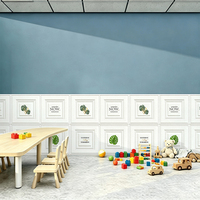 Panel Dinding 3D Motif Hewan Bahan Busa XPE Perekat Sendiri Ukuran 40x90cm Tahan Air Anti-Benturan untuk Kamar Tidur Ruang Tamu