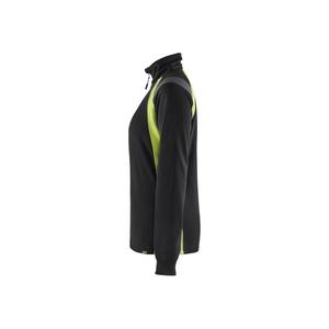 BLAKLADER - 340311589933M Pull femme demi-zip Noir/Jaune-EAN 7330509815557 WORK HOODIES - Product Image 5
