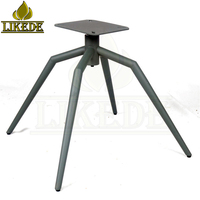 Pièce de chaise en acier gris, mécanisme inclinable en fer conique, base de chaise pivotante à araignée inclinée
