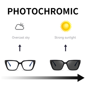 Lunettes de soleil tendance Partagas avec logo personnalisé, effet œil de chat, photochromiques, anti-lumière bleue, protection UV400 pour femmes - Product Image 6